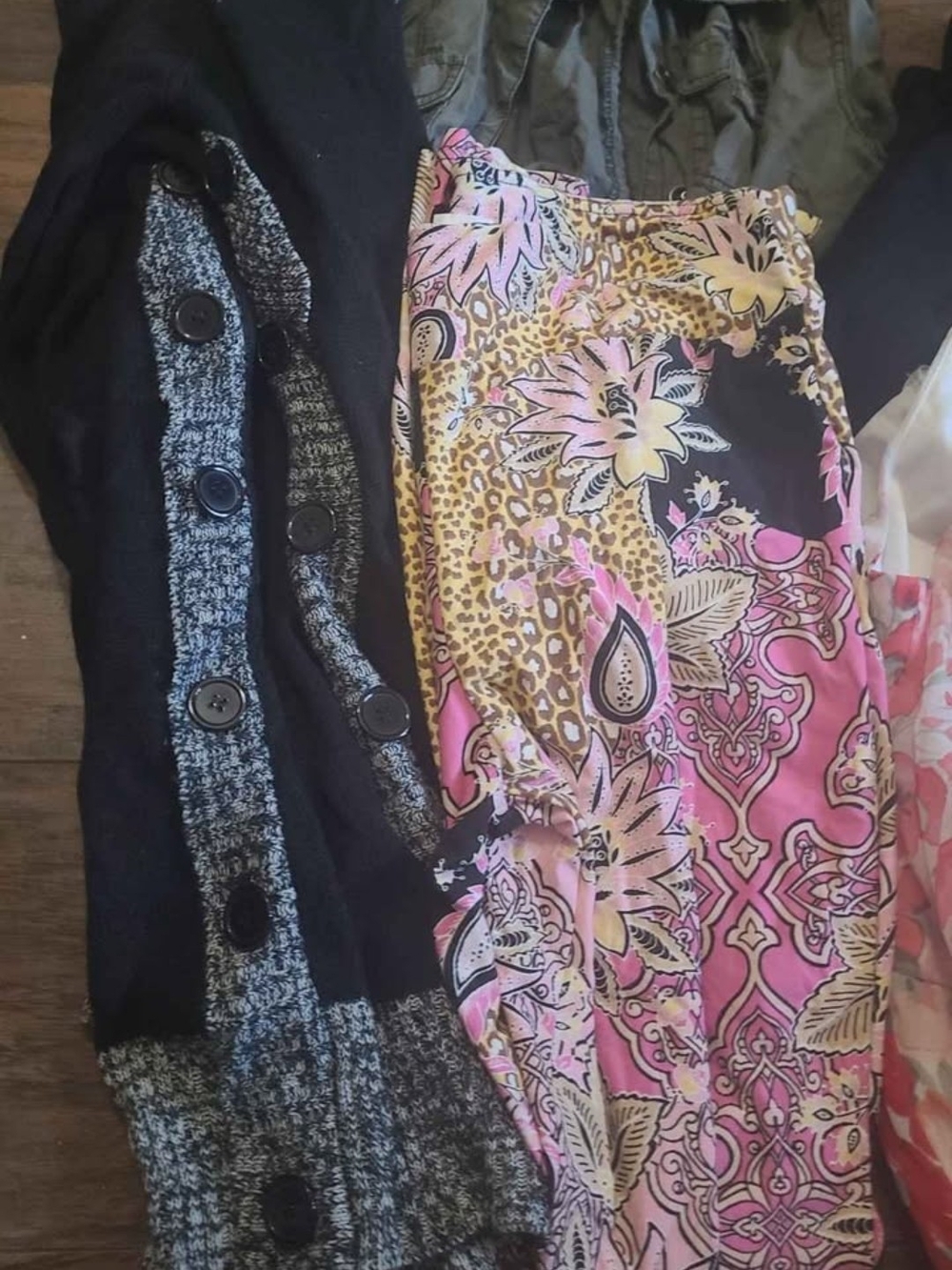 Pink & Black Floral Paisley Maxi Skirt